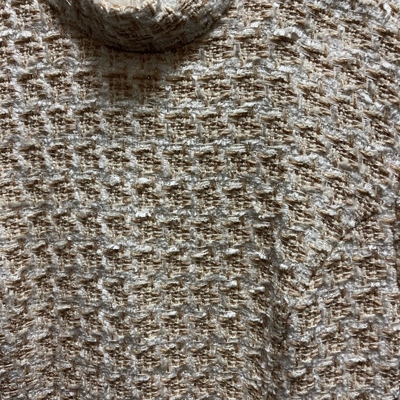 Forever 21 Contemporary Cream White And Gold Short Sleeve Dress Size Small - Picture 7 of 8